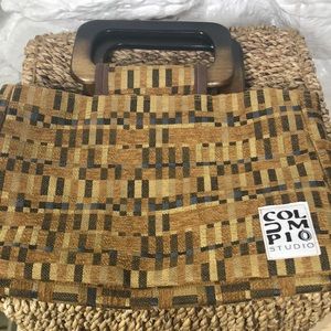 Columpio Studio bag with wooden handles